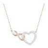 Swarovski Hyperbola Infinity And Heart Mixed Metal Finish Necklace 5518865 For Women