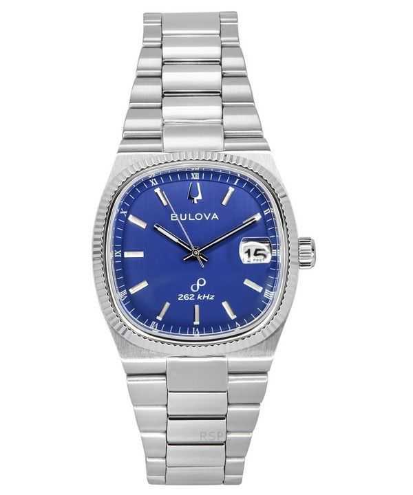 Bulova Classic Super Seville 262kHz Precisionist Stainless Steel Blue Dial Quartz 96B440 Men's Watch