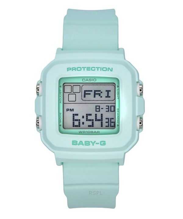 Casio Baby-G Digital Resin Strap Mint Green Dial Quartz BGD-10-3 100M Women's Watch