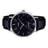 Casio Standard Analog Black Leather Strap Marble Inspired Black Dial Quartz MTP-VT01LM-1A Men's Watch