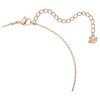 Swarovski Dextera Clear Crystals And Rose Gold Tone Plated Intertwined Circles Necklace 5414999 For Women