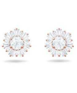 Swarovski Idyllia Rose Gold Tone Plated And Zirconia Stud Earrings 5459597 For Women