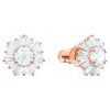 Swarovski Idyllia Rose Gold Tone Plated And Zirconia Stud Earrings 5459597 For Women
