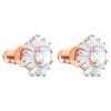 Swarovski Idyllia Rose Gold Tone Plated And Zirconia Stud Earrings 5459597 For Women