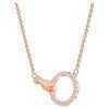 Swarovski Symbolica Clear Crystals And Rose Gold Tone Plated Necklace 5489573 For Women