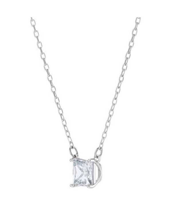 Swarovski Stilla Attract Rhodium Plated And Zirconia Necklace 5510696 For Women