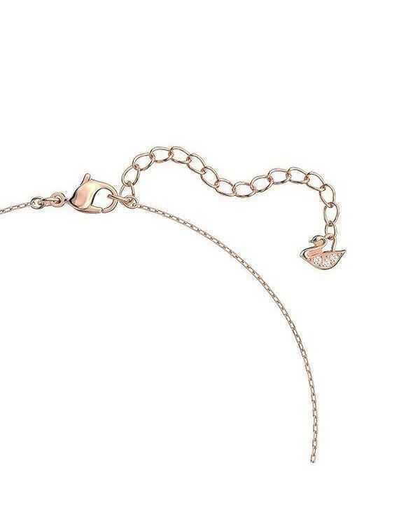 Swarovski Stilla Attract Clear Crystals And Rose Gold Tone Necklace 5510698 For Women