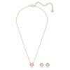 Swarovski Una Rose Gold Tone Plated And Zirconia Necklace And Earrings Set 5516488 For Women