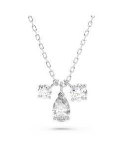 Swarovski Mesmera Rhodium Plated And Zirconia Pendant 5571077 For Women