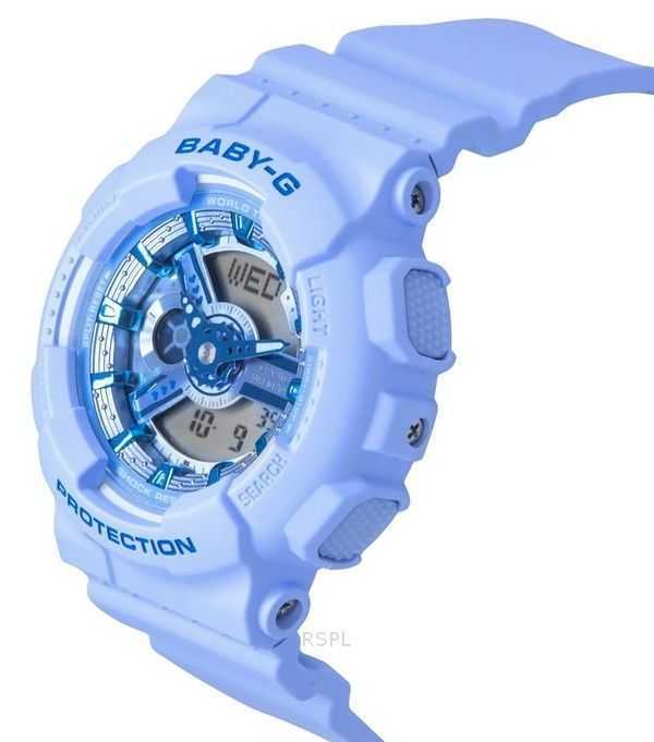 Casio Baby-G Analog Digital Blue Resin Strap Blue Dial Quartz BA-110YK-2A 100M Women's Watch