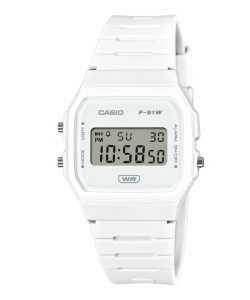 Casio Pop Digital Bio-Based White Resin Strap Quartz F-91WB-7A 100M Unisex Watch