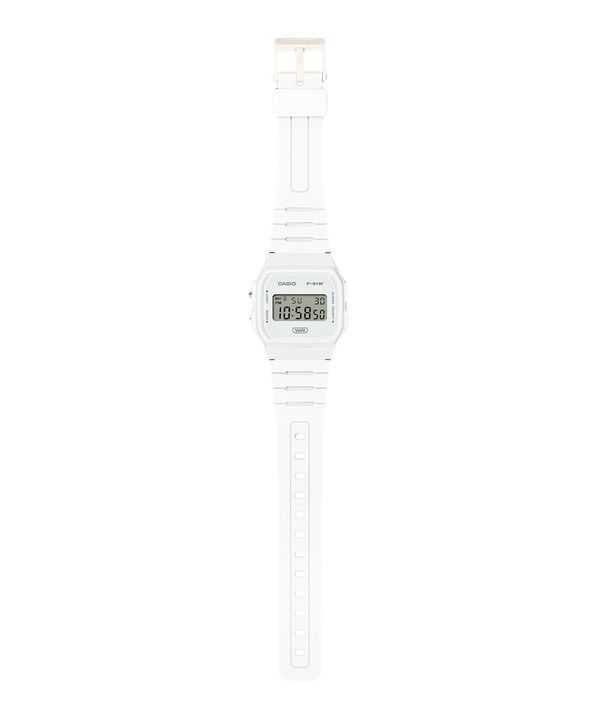 Casio Pop Digital Bio-Based White Resin Strap Quartz F-91WB-7A 100M Unisex Watch