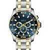 Invicta Pro Diver Scuba Chronograph Two Tone Stainless Steel Blue Dial Quartz 26082 100M Mens Watch