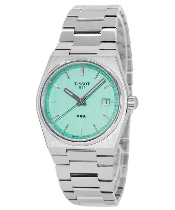 Tissot T-Classic PRX Stainless Steel Light Green Dial Quartz T137.210.11.091.00 100M Women's Watch