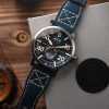 AVI-8 Dambuster Chadwick Meca-Quartz Cobalt Blue Leather Strap Blue Dial AV-4113-01 Men's Watch
