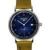 Bauhaus Classic Brown Leather Strap Blue Dial Quartz 21303 Men's Watch