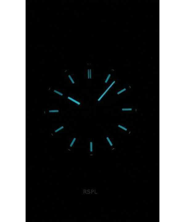 Bauhaus Aviation GMT Green Leather Strap Dark Green Dial Automatic 28684 100M Men's Watch