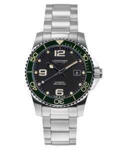 Longines HydroConquest Stainless Steel Black Dial Automatic Diver's L3.781.4.05.6 300M Men's Watch