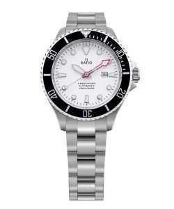Ratio FreeDiver Sapphire Stainless Steel White Dial Automatic RTFL833 200M Women's Watch