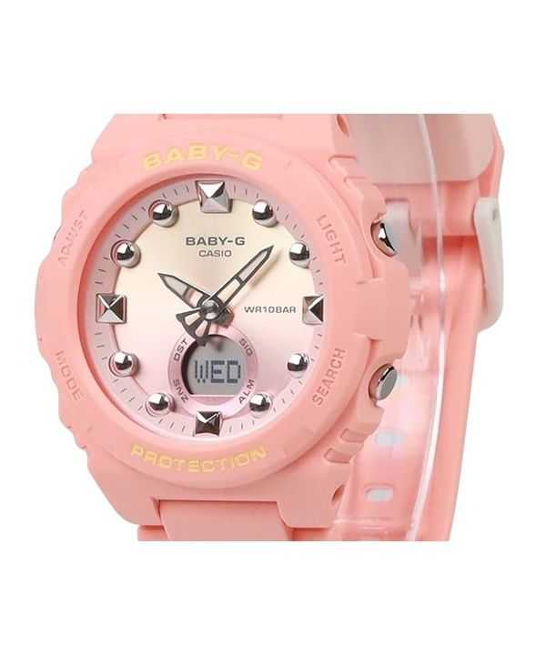 Casio Baby-G Analog Digital Resin Strap Pink Dial Quartz BGA-320-4A1 100M Women's Watch