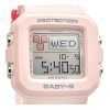 Casio Baby-G Plus Digital Pink Resin Strap Quartz BGD-10L-4 100M Women's Watch With Extra Band Loops