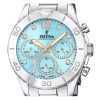Festina Boyfriend Chronograph Crystal Accents Blue Dial Quartz F20603-4 100M Women's Watch