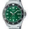 Casio Standard Analog Stainless Steel Green Dial Quartz MDV-107D-3A2V 200M Men's Watch