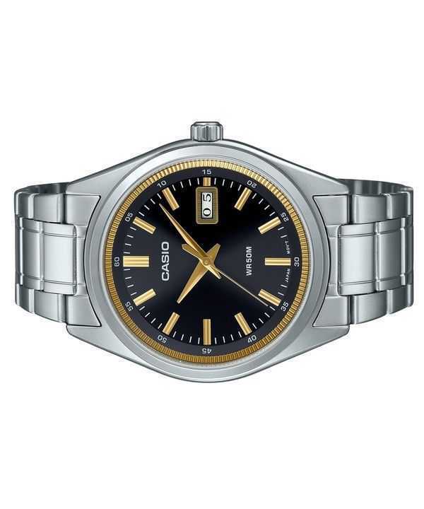 Casio Standard Analog Stainless Steel Black Dial Quartz MTP-B180D-1A2V Men's Watch