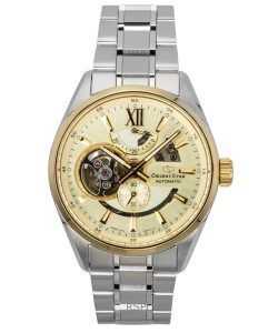 Orient Star Contemporary Stainless Steel Skeleton Champagne Dial Automatic RE-AV0124G 100M Men's Watch
