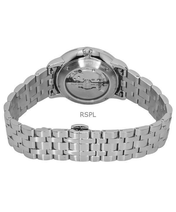 Bulova Hudson Stainless Steel Blue Dial Automatic 96B447 Men's Watch